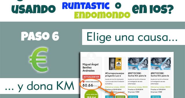 ¿Cómo donar Km en iWOPI usando Endomondo?
