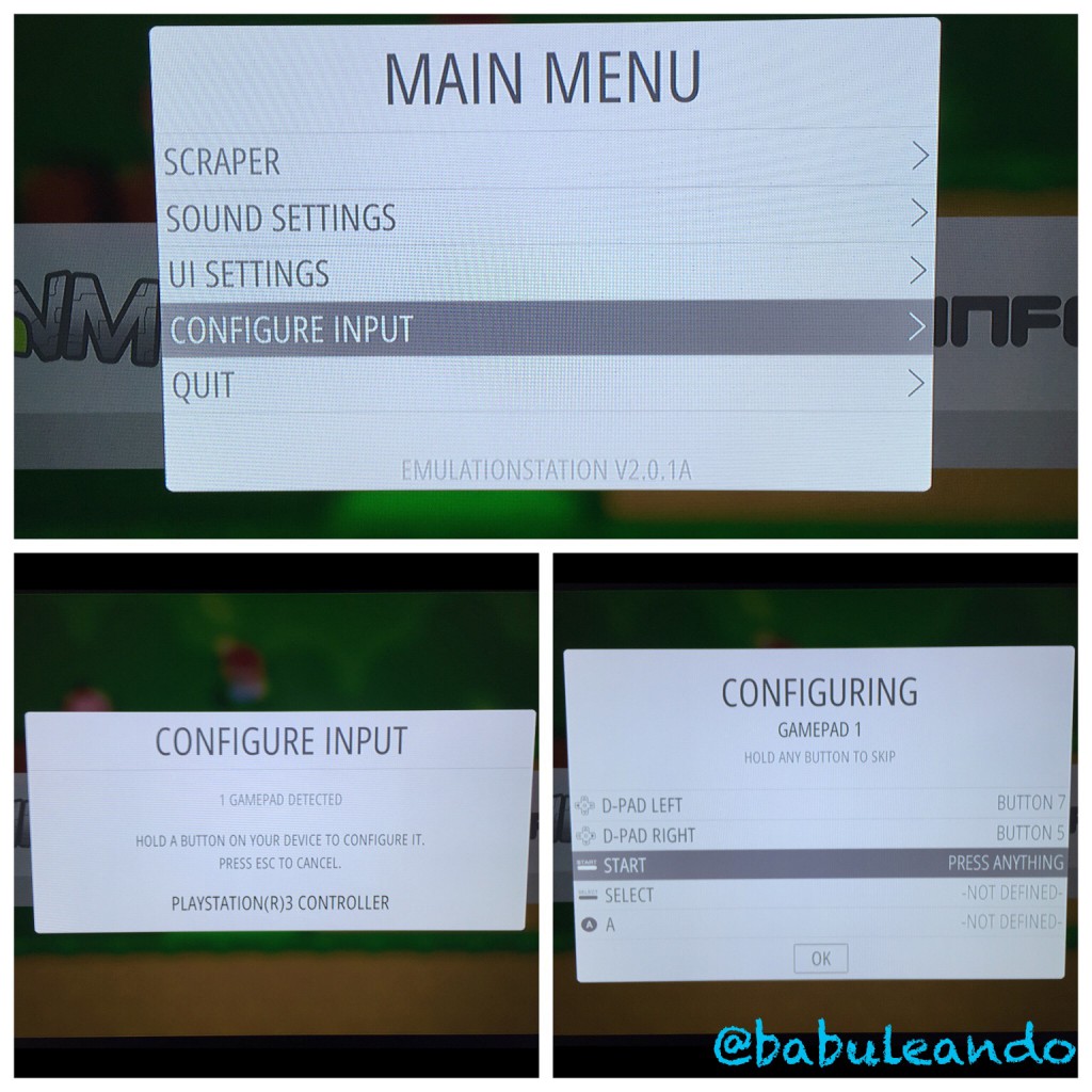 Configuración de botones para el mando de PS3 Configuración de botones para el mando de PS3