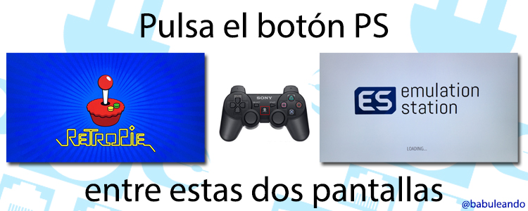 Emparejamiento del mando de PS3 por bluetooth al iniciar RetroPie Pulsar-el-botón-PS