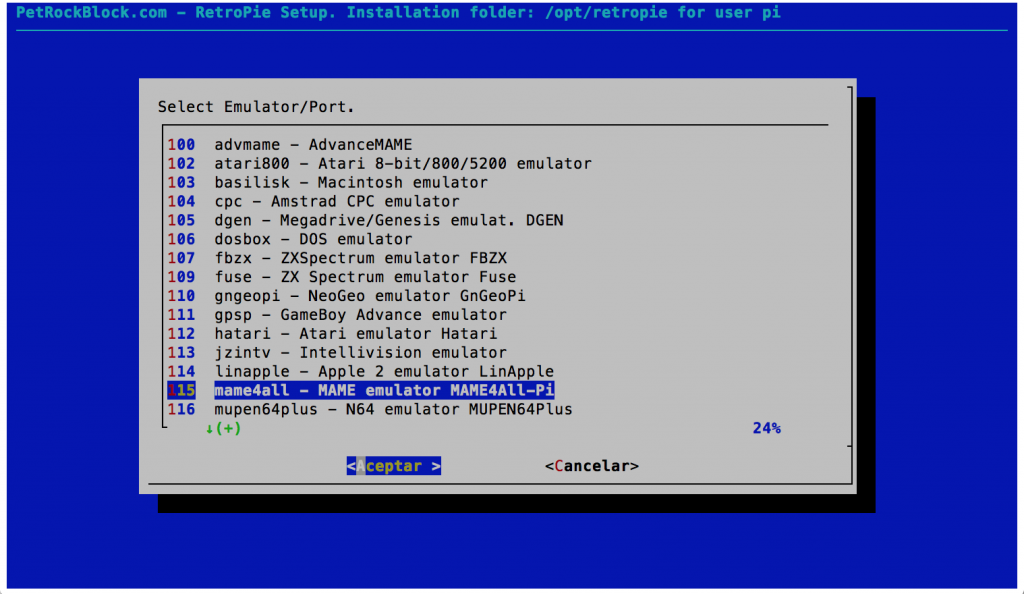 Actualizar MAME en Retropie - MAME emulator MAME4ALL-Pi Actualizar MAME en RetroPie 02