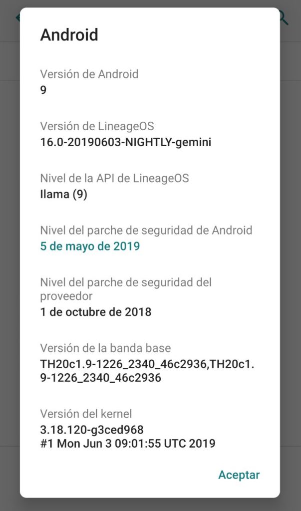 Versión LineageOS Xiaomi Mi5